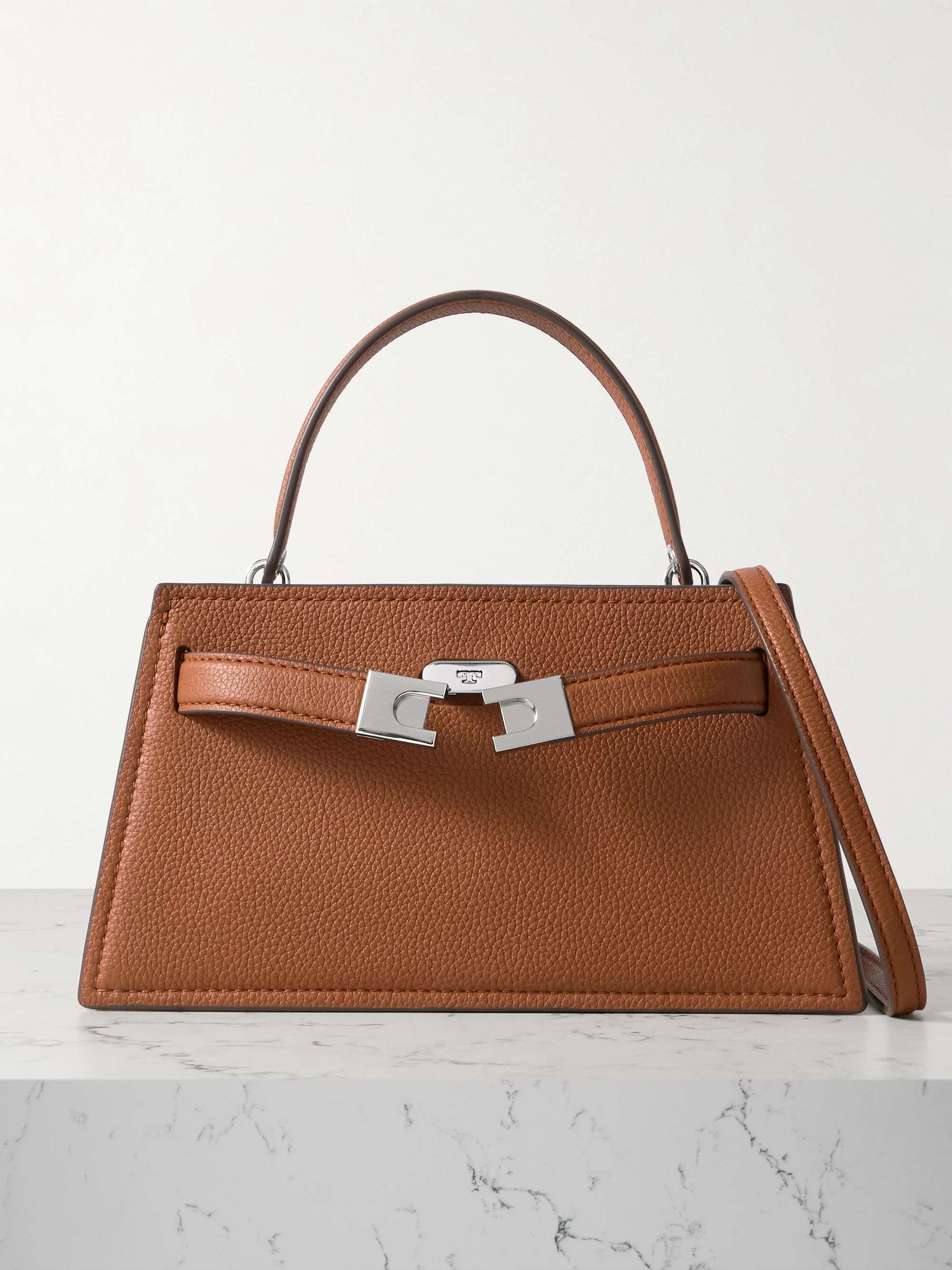 Petite Lee Radziwill Textured-Leather Shoulder Bag
