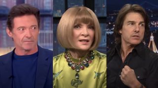 hugh jackman on the view, anna wintour on late night with seth meyers and tom cruise on the tonight show starring jimmy fallon