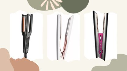 collage of three of the best hair straighteners