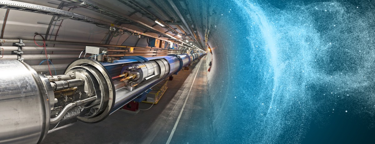 An illustration of the Large Hadron Collider, the world&#039;s largest particle accelerator, in Switzerland.