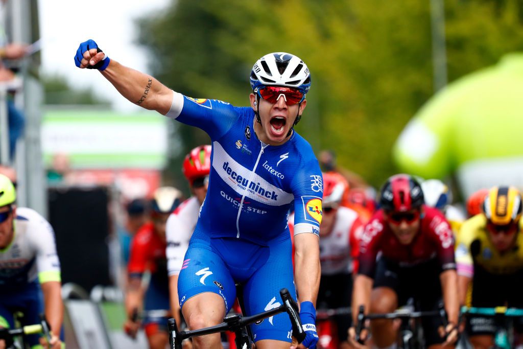 Alvaro Hodeg (Deceuninck-QuickStep) wins stage 5 of the BinckBank Tour.