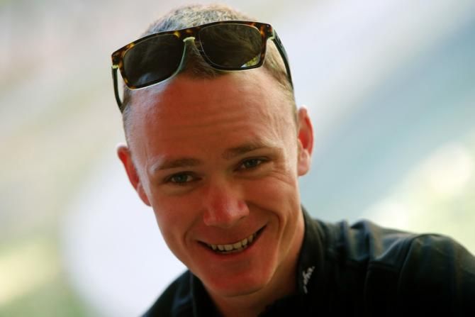 Chris Froome is all smiles