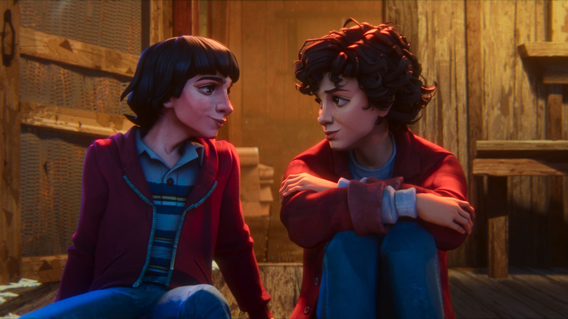 Mike and Eleven in Stranger Things Tales From '85 season 1