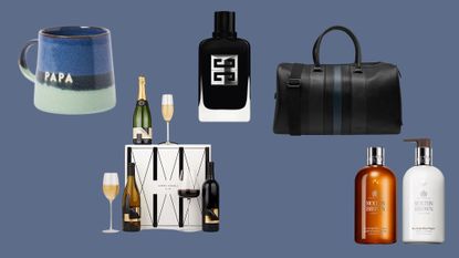 a collage of father's day gifts