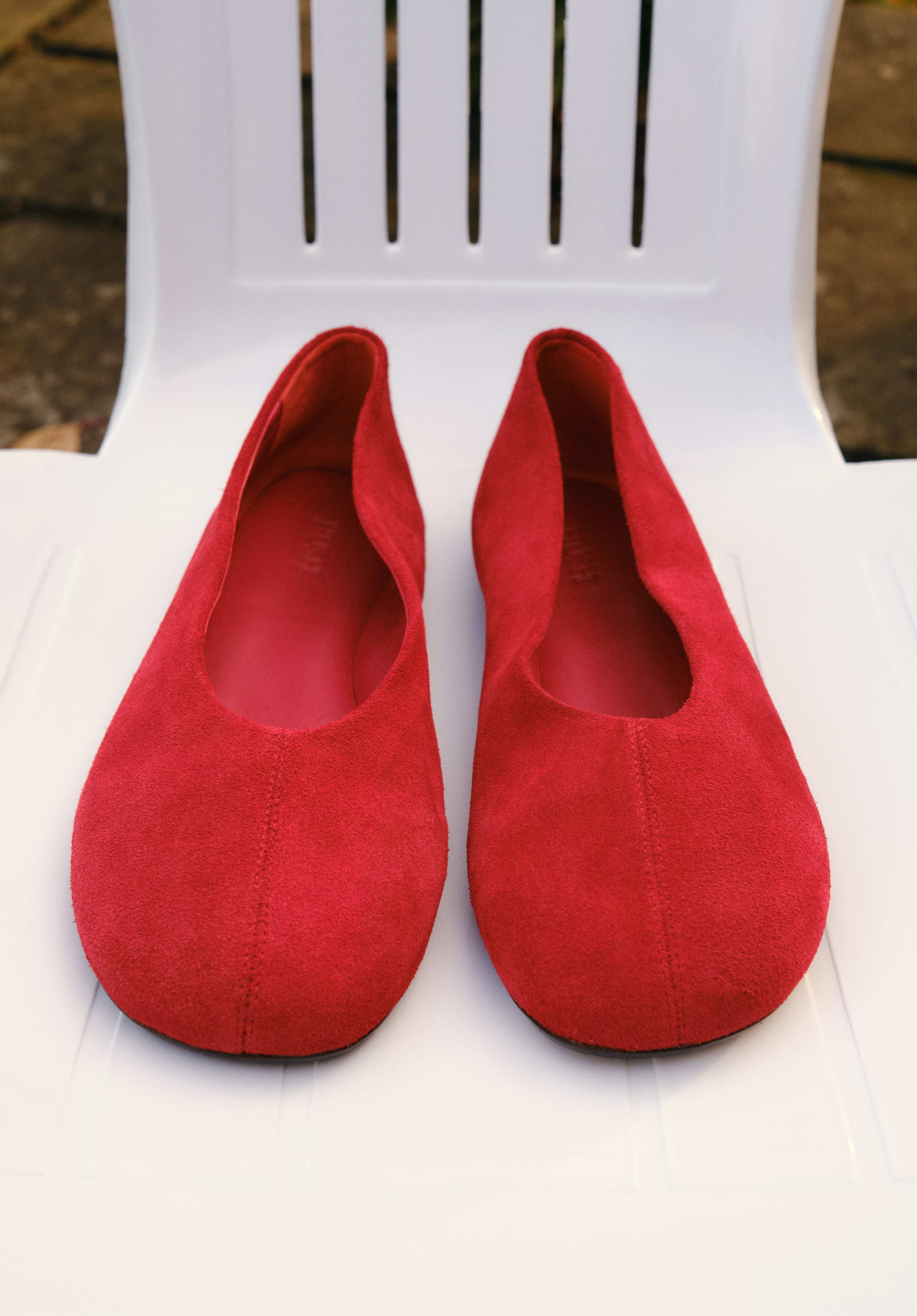 Bertie Round Toe Suede Ballet Flats