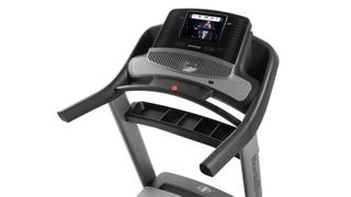 a view of the NordicTrack Commercial 1750 Folding treadmill's console