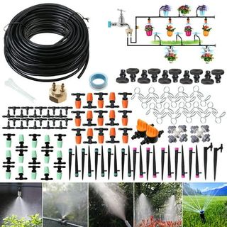 Gotgelif® Garden Irrigation System,139 Pack+164ft Tubing Hose Drip Irrigation Kit,automatic Irrigation Set With Adjustable Nozzles Drippers,saving Water for Garden Greenhouse Patio Lawn