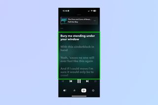 A screenshot showing how to use Tidal in Karaoke mode