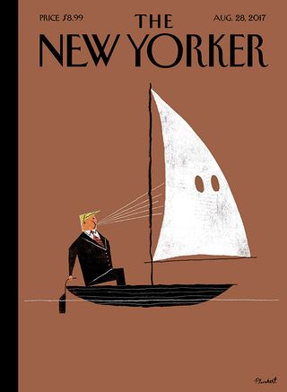 Blowhard, 2017, by David Plunkert, cover for The New Yorker