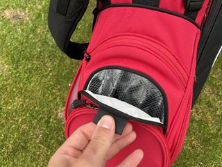 The magnetic cooler pocket on the 2023 TaylorMade FlexTech bag
