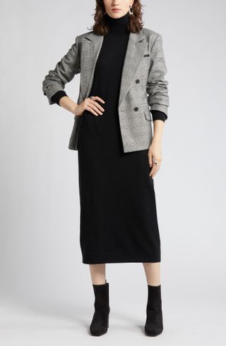 Long Sleeve Wool & Cashmere Sweater Dress