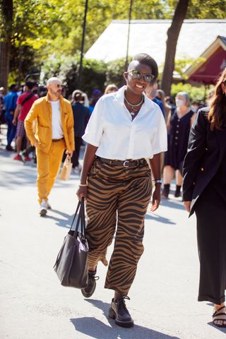 Editor-in-chief Nikki Ogunnaike at a Michael Kors show in New York City.
