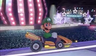 Luigi in a go cart