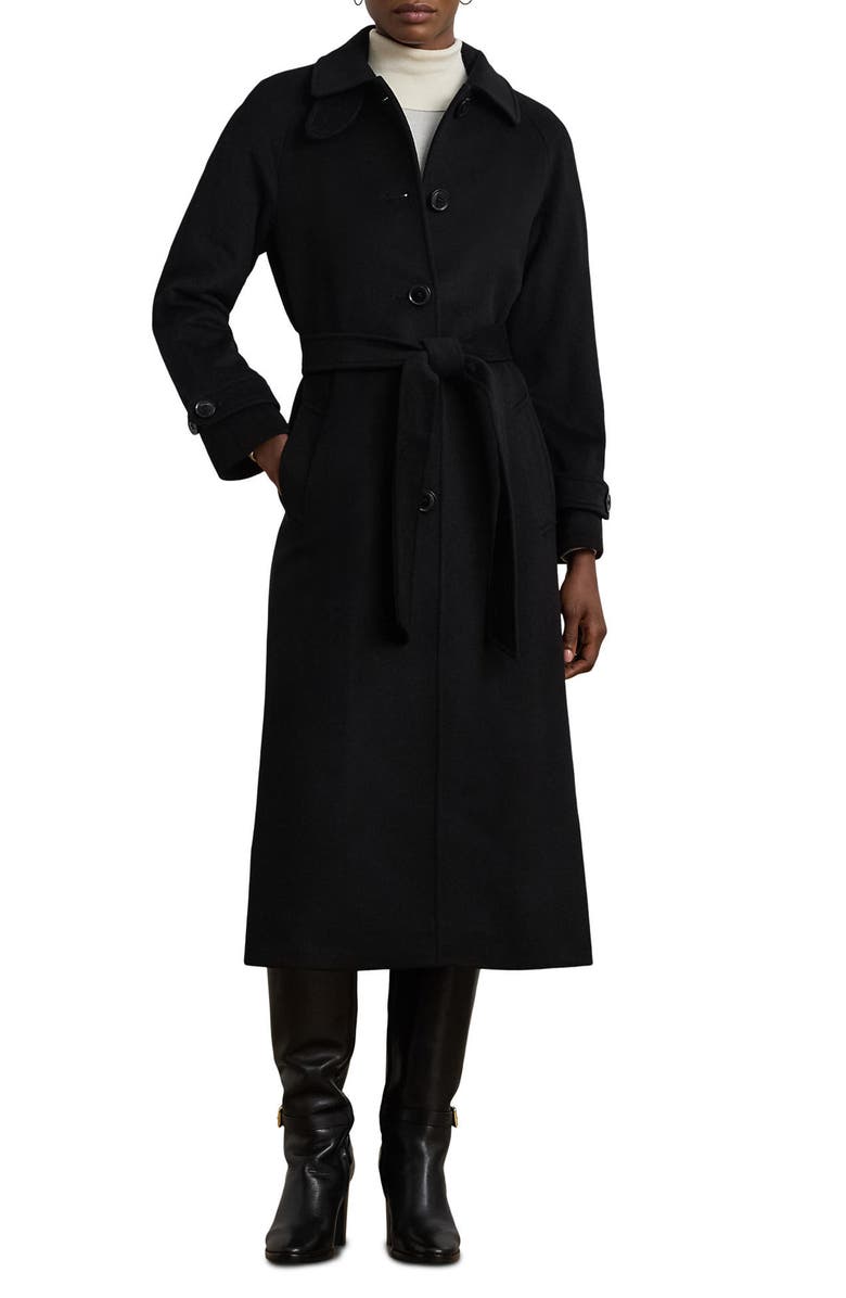 Nordstrom Black Friday 2025 Lauren Ralph Lauren Wool Blend Trench Coat.
