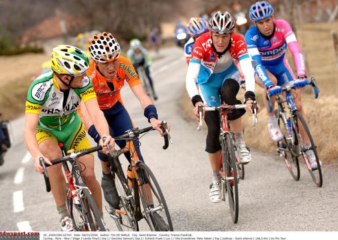 Floyd Landis watches over his rivals in 2006