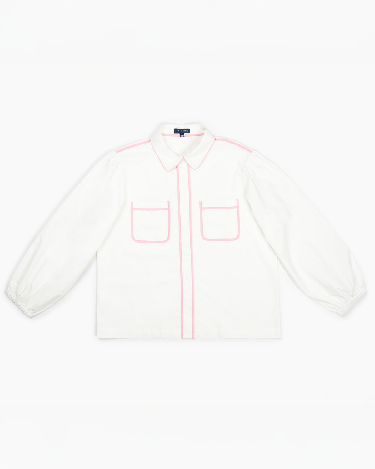 Quinn Top With Pink Piping