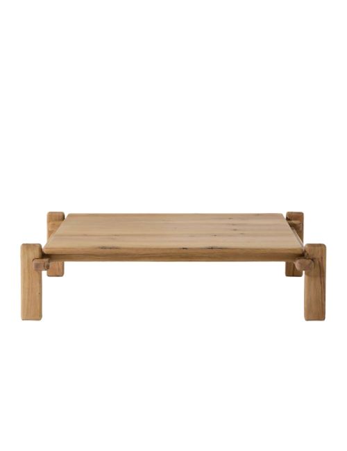 Marcia Brown Oak Wood Coffee Table