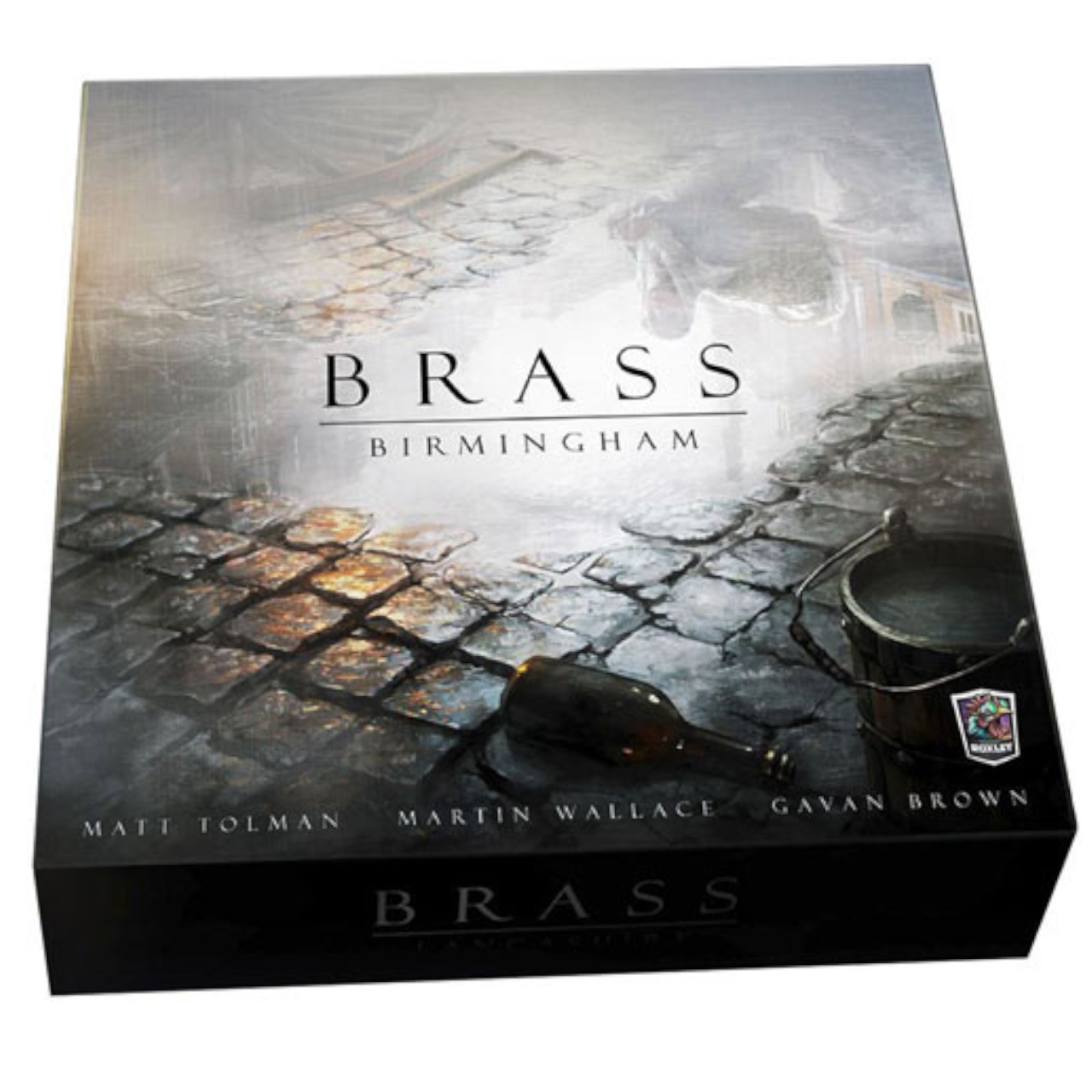 Brass: Birmingham box on a plain background