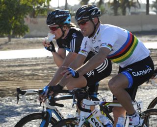 Thor Hushovd and Edvald Boasson Hagen, Tour of Oman 2011, stage one