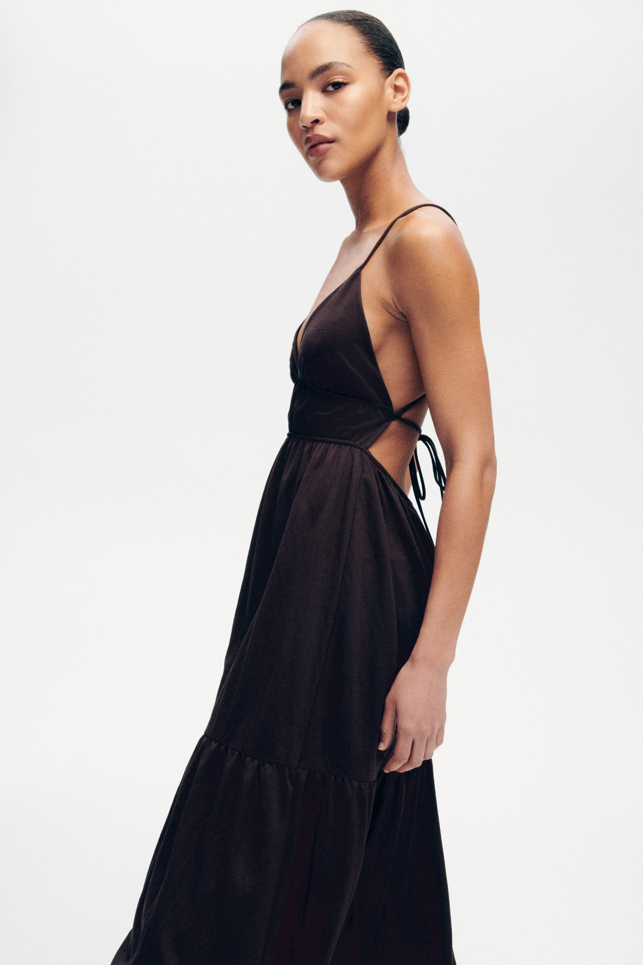 H&amp;amp;M, Tiered Tie-Back Dress