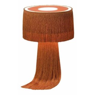 Atolla Cotton Tasseled and Textured Table Lamp (red)