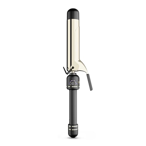 Hot Tools 24k Gold Professional 1 1/2" Extended Barrel Curling Iron With Clamp for Bouncy Curls, Faster Styling, Less Damage &amp;amp; Long-Lasting Results