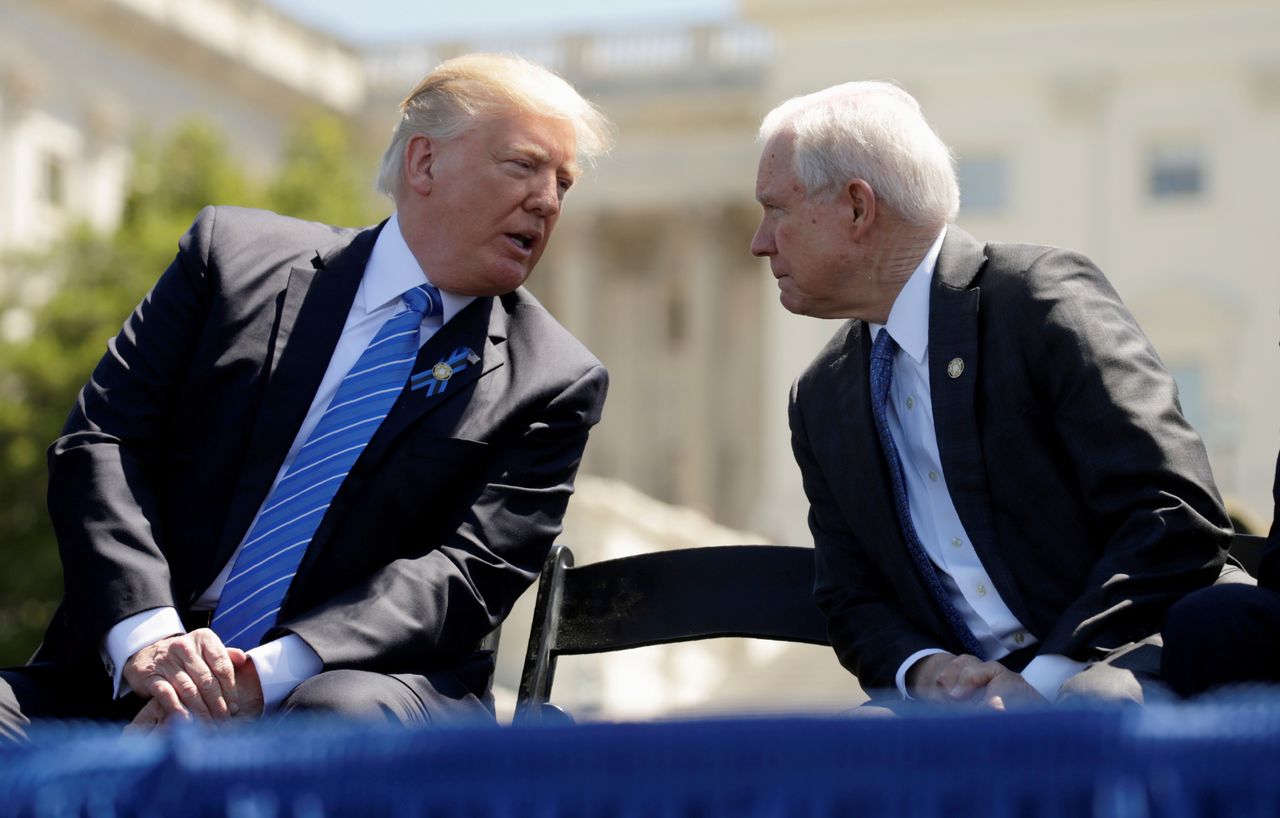 President Trump and Attorney General Jeff Sessions.