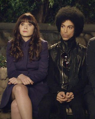 Prince and Zooey Deschanel from New Girl