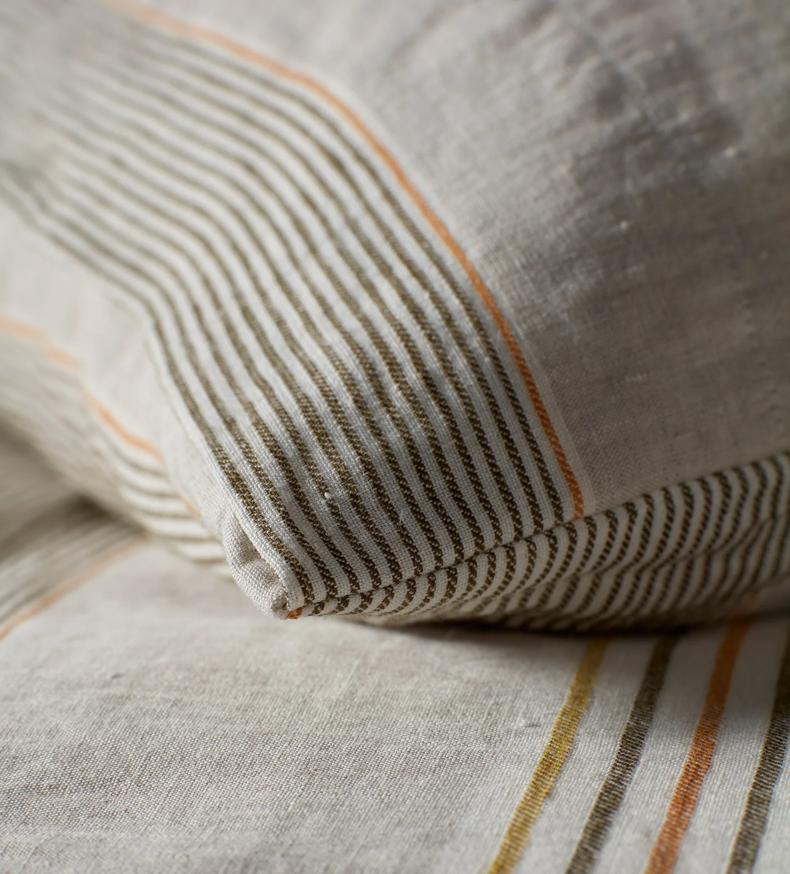 Secret Linen Store, Sophie Stripe 100% Linen Duvet and Pillowcases