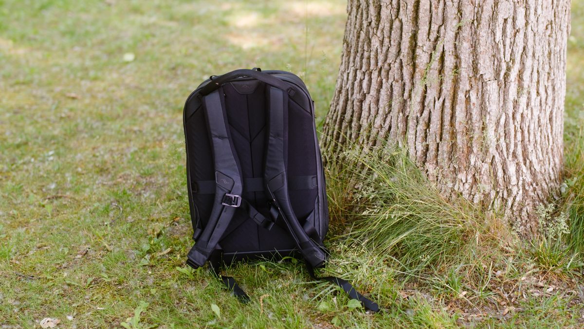 The Peak Design Travel Backpack 20L in use by a photographer