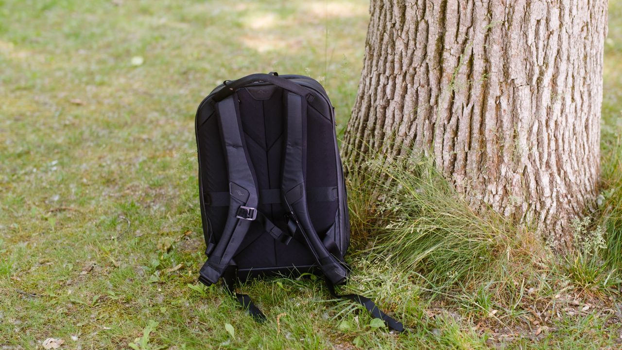 The Peak Design Travel Backpack 20L in use by a photographer