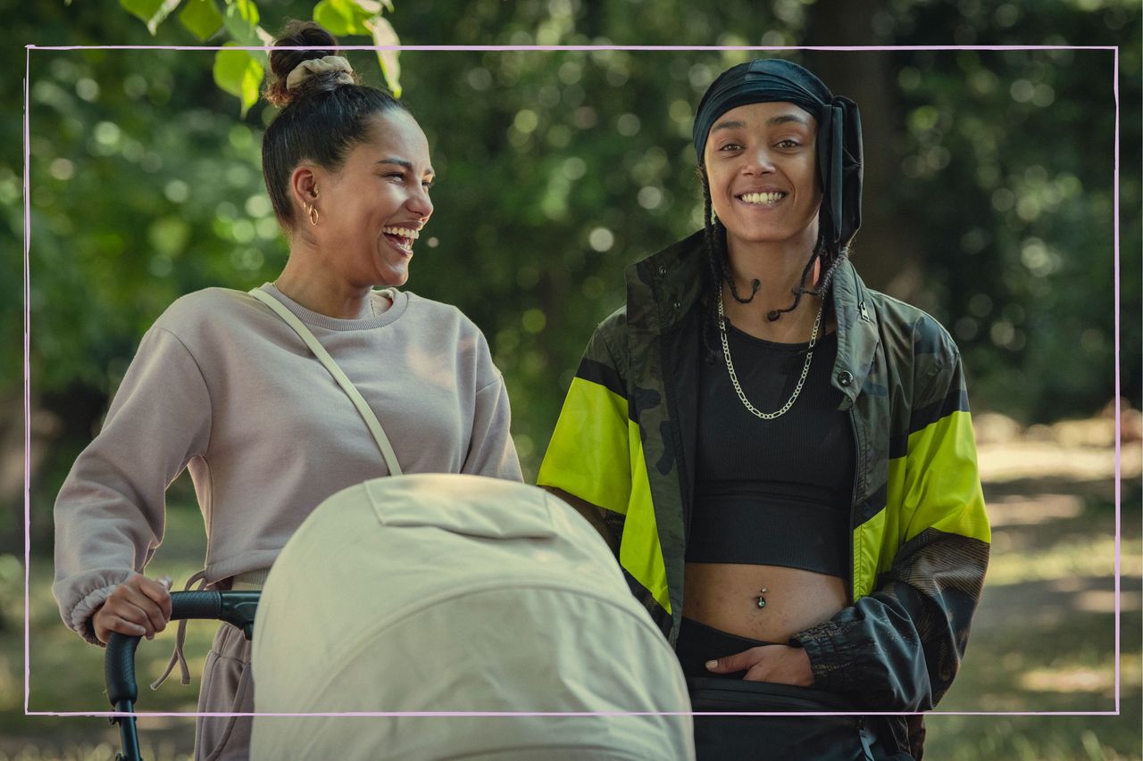 Top Boy Season 3. (L to R) Saffron Hocking as Lauryn, Jasmine Jobson as Jaq in Top Boy Season 3. Cr. Ana Blumenkron/Netflix © 2022.