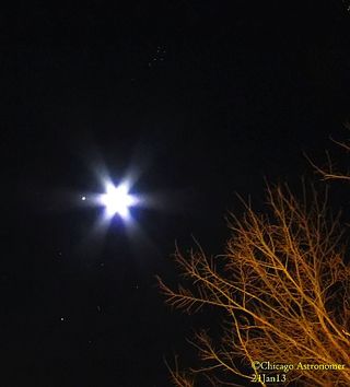 Jupiter and Moon Over Chicago