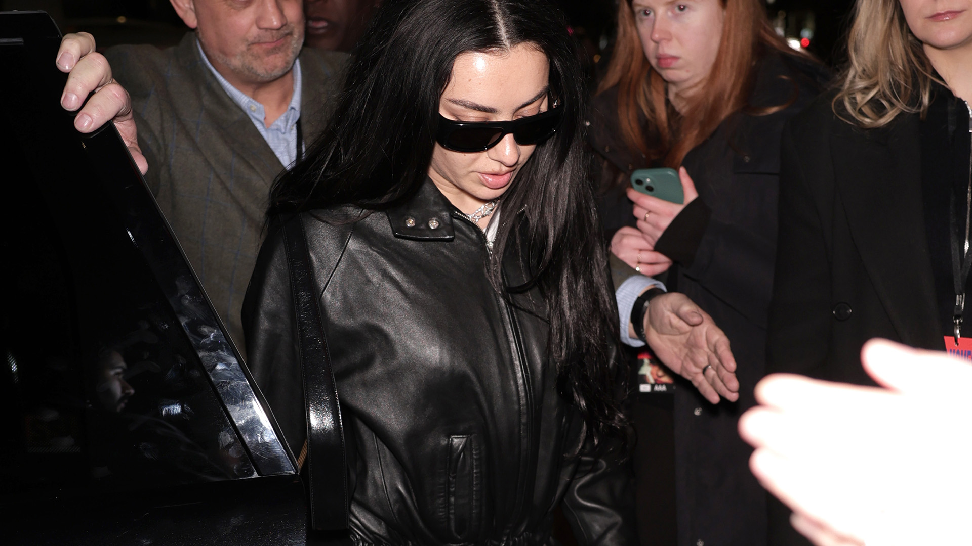 Charli XCX leather jacket trend 