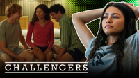 Zendaya, Josh O'Connor and Mike Faist in Challengers.