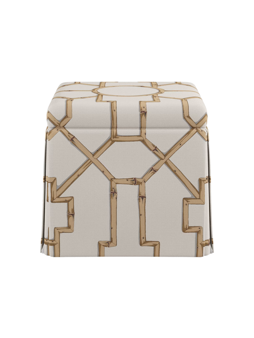 Scalamandr&eacute; Skirted Storage Ottoman