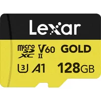 Lexar 128GB Professional Gold UHS-II microSDXC memory card