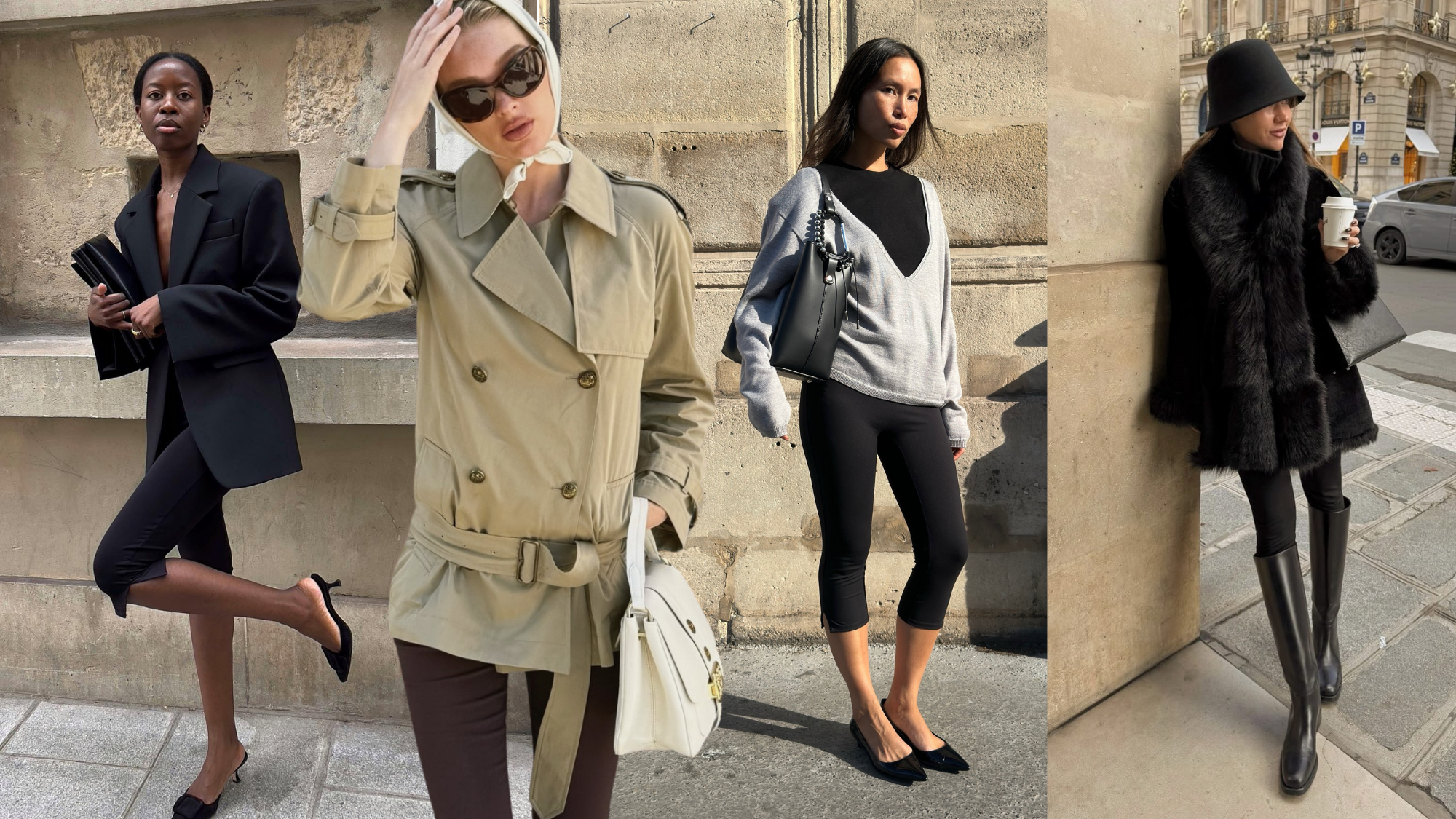 An image of the chicest leggings outfits for autumn 2026.