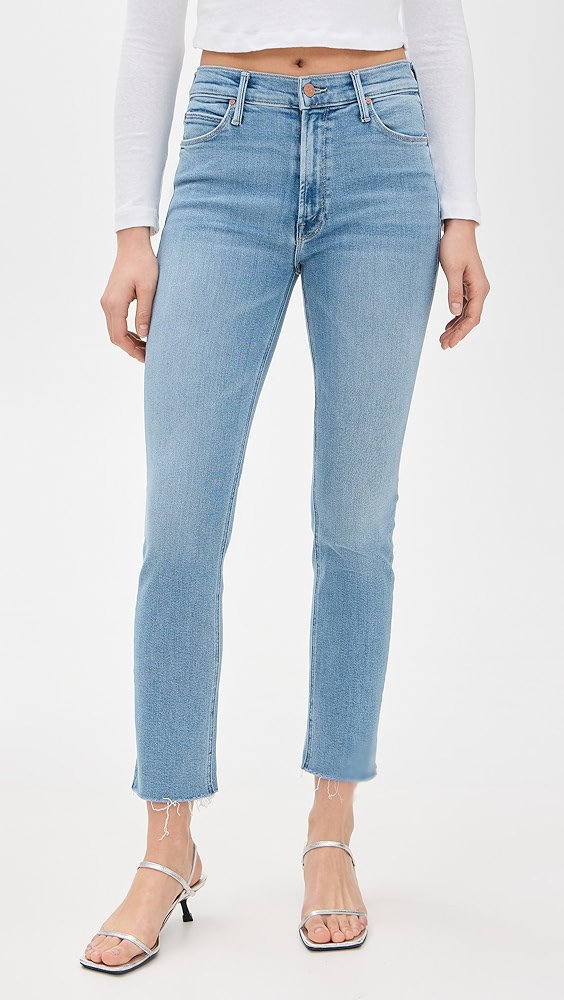 Mother Mid Rise Dazzler Ankle Fray Jeans