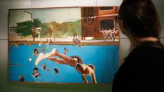 A painting of a pool by Noah Davis