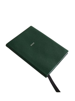 Soho Panama 2025 textured-leather weekly diary in green.