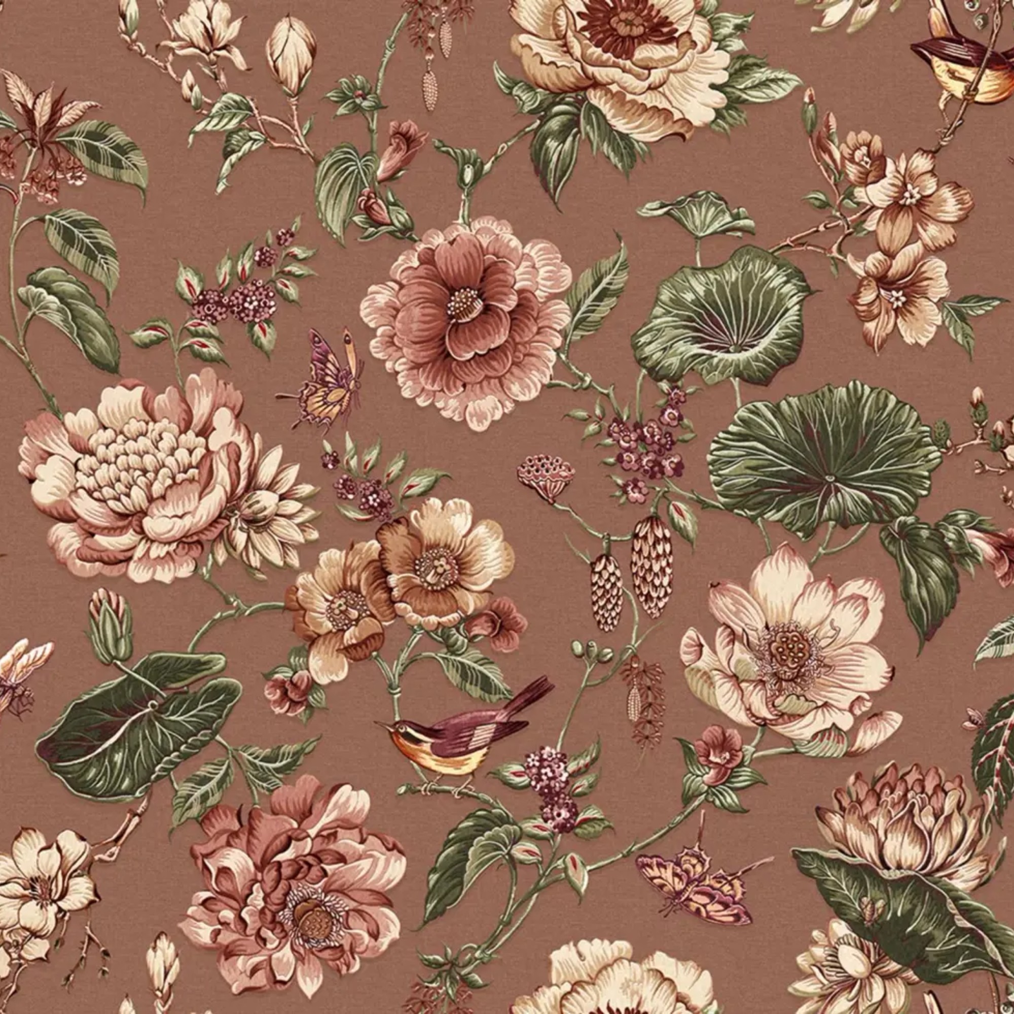 Graham &amp;amp; Brown Roselle Grove Dusky Pink Wallpaper (Set of 2)