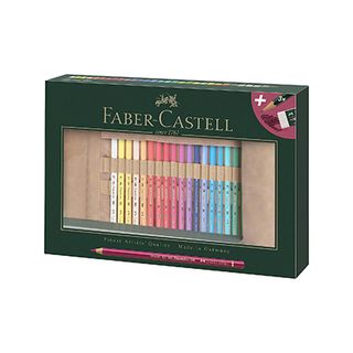 coloured pencils in a box