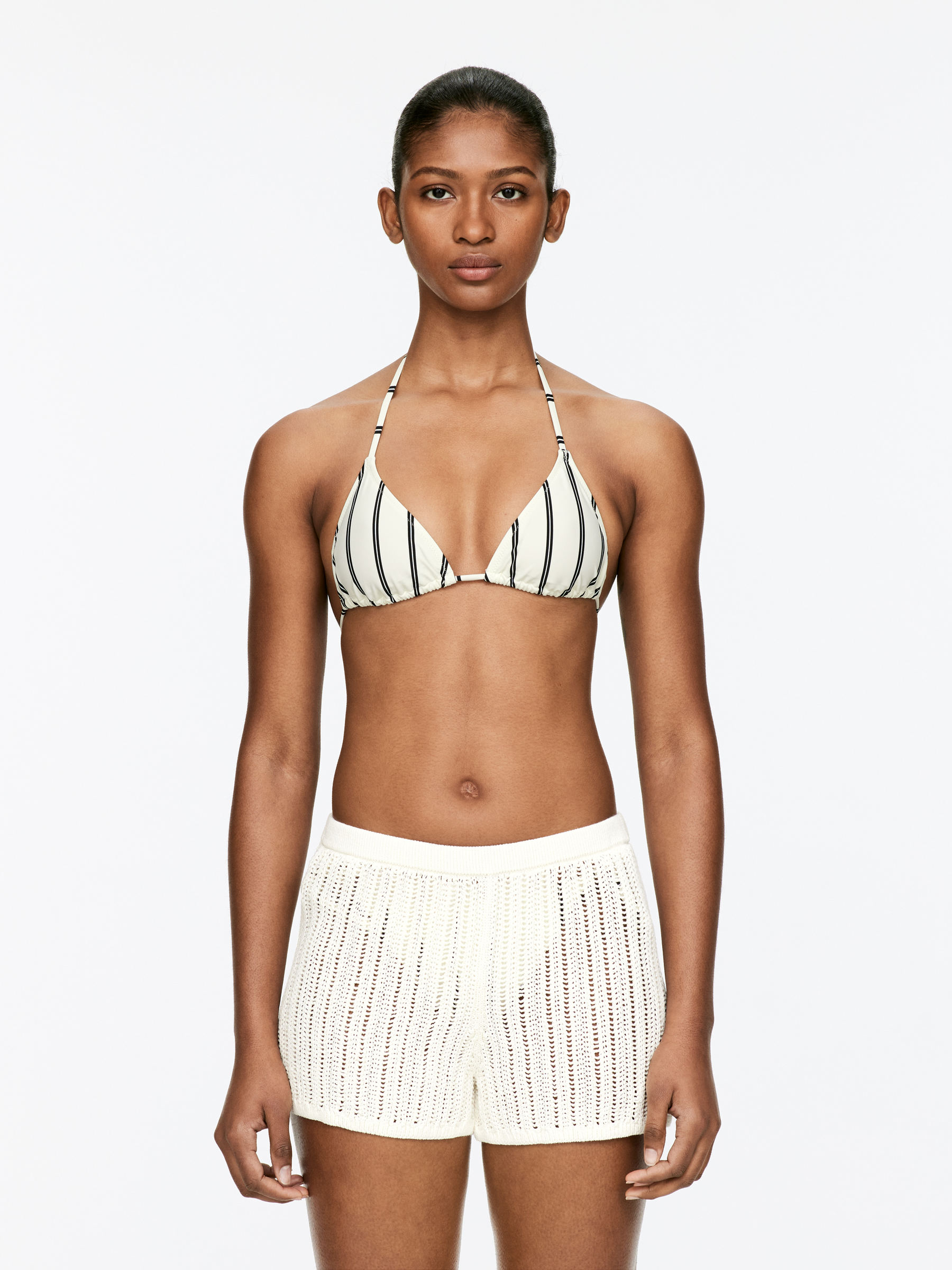 Triangle Bikini Top – Off White/black – Women – Arket Gb