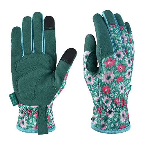 Oizen Gardening Gloves for Women and Men, Garden Gloves With Touch Screen, Thorn Proof Puncture Resistant Working Gloves, Gardening Gifts for Women, Size Large