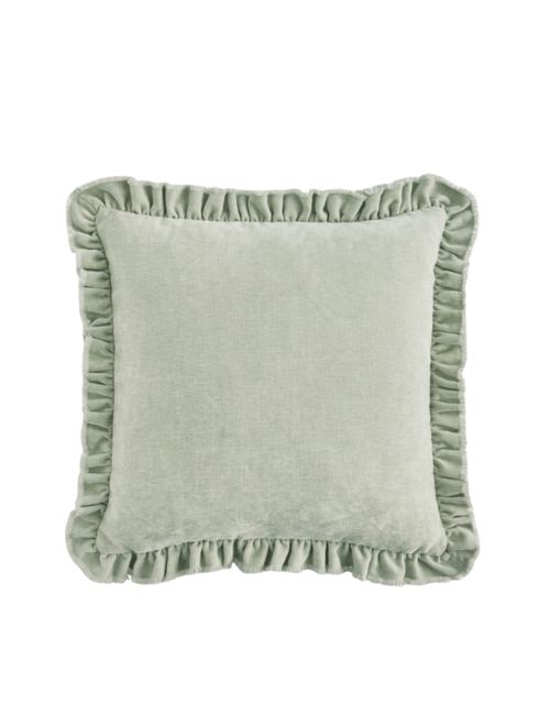 Sage Green 50 X 50cm Ruffle Edge Cushion