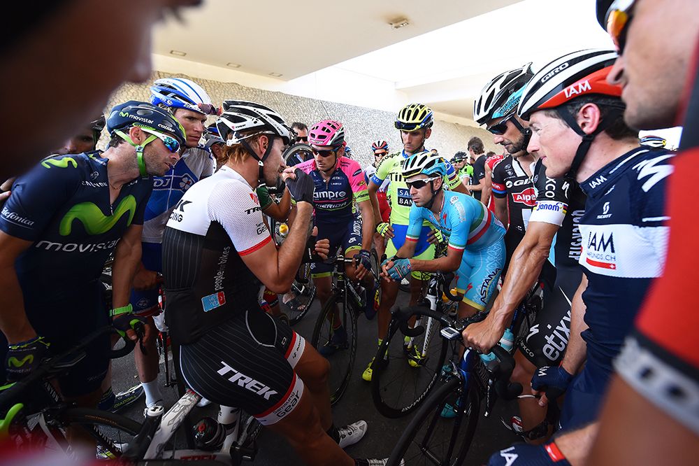 Fabian Cancellara, Filippo Pozzato and Vincenzo Nibali were among those to lead the peloton in its negotiations.