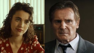 Margaret Qualley in Honey Don't! side by side with Liam Neeson in The Naked Gun.