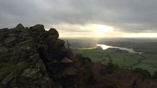 the Roaches and Lud's Church: sun breaks through on the Roaches