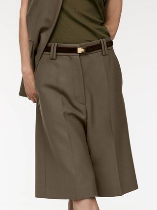 Tailored Shorts - Khaki Green - Arket Gb